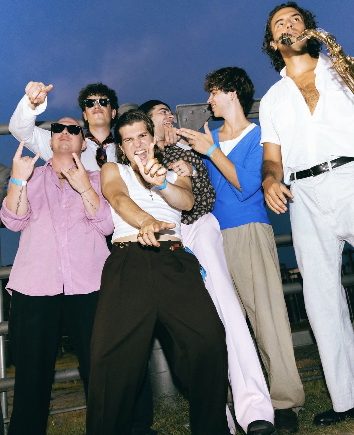 VI with band and friends
